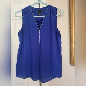New York & Company Royal Blue Sleeveless Blouse